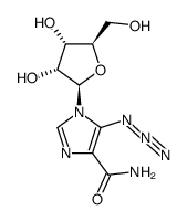 5-叠氮-1-β-D-呋喃核糖基-1H-咪唑-4-甲酰胺 结构式