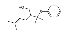 5-甲基-2-(1'-甲基-1'-苯硫基乙基)庚-4-烯-1-醇 结构式