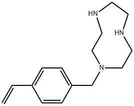 1H-1,4,7-Triazonine, 1-[(4-ethenylphenyl)methyl]octahydro- 结构式