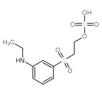 3-N-乙基氨基苯基(beta-乙基硫酸酯)砜 结构式
