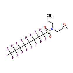 N-丙基-N-(2,3-环氧丙基)全氟正辛基磺酰胺 结构式