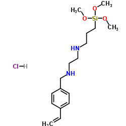 N1-[(乙烯基苯基)甲基]-N2-[3-(三甲氧基硅基)丙基]-1,2-乙二胺盐酸盐 结构式