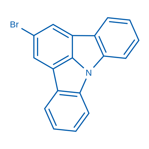2-溴吲哚并[3,2,1-jk]咔唑 结构式
