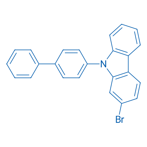 9-([1,1'-联苯]-4-基)-2-溴-9H-咔唑 结构式