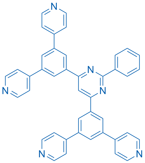 4,6-双(3,5-二(吡啶-4-基)苯基)-2-苯基嘧啶 结构式