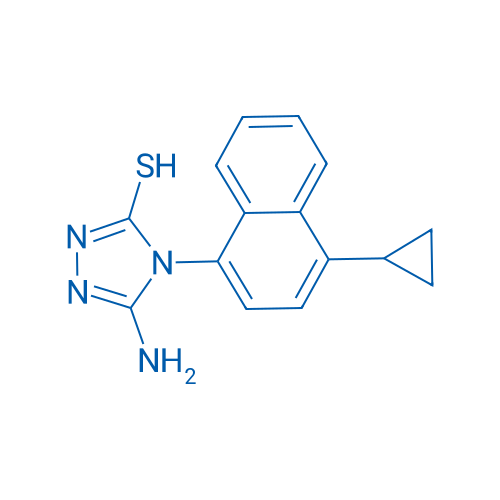 5-氨基-4-(4-环丙基-1-萘)-2,4-二氢-3H-1,2,4-三唑-3-硫醇 结构式