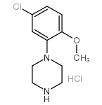 1-(5-氯-2-甲氧苯基)哌嗪盐酸盐 结构式