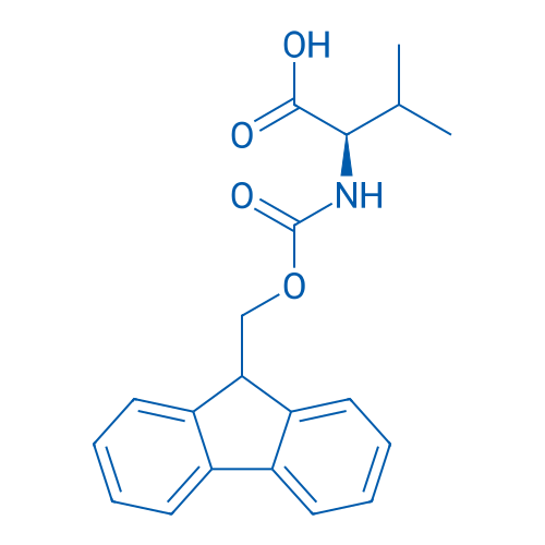 Fmoc-D-缬氨酸 结构式