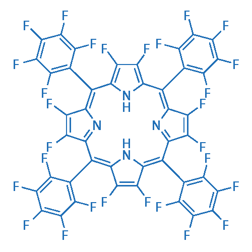 2,3,7,8,12,13,17,18-八氟-5,10,15,20-四(五氟苯基)卟啉 结构式