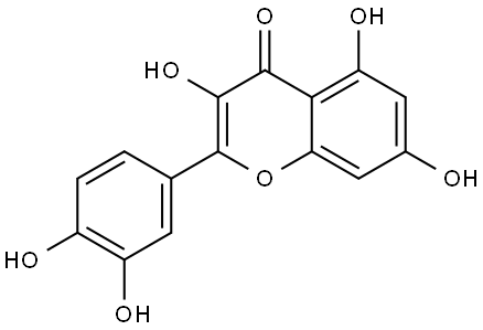 槲皮素 结构式