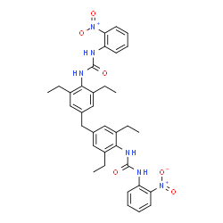 1,1'-[亚甲基双(2,6-二乙基-4,1-亚苯基)]双[3-(2-硝基苯基)脲] 结构式