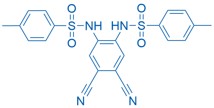 N,N'-(4,5-二氰基-1,2-亚苯基)双(4-甲基苯磺酰胺) 结构式
