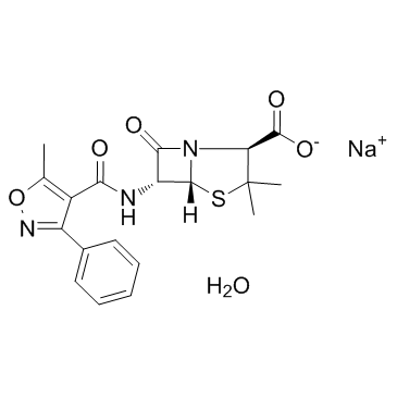 苯唑西林钠盐一水合物 结构式