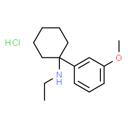 N-乙基-1-(3-甲氧基苯基)环己-1-胺盐酸盐 结构式