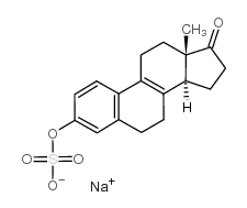 Δ8,9-脱氢雌酮3-硫酸钠 结构式