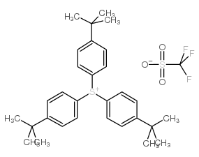 三(4-叔丁基苯基)锍三氟甲磺酸盐 结构式