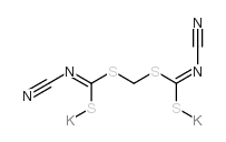 亚甲基双(氰基亚氨基二硫代碳酸)-S,S-二钾盐 结构式