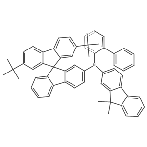 N-[1,1'-联苯]-2-基-2',7'-双(1,1-二甲基乙基)-N-(9,9-二甲基-9H-芴-2-基)-9,9'-螺二[9H-芴]-2-胺 结构式