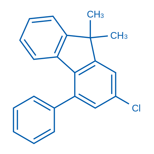 2-氯-9,9-二甲基-4-苯基-9H-芴 结构式