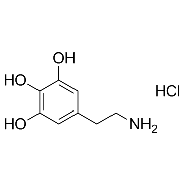5-(2-氨基乙基)苯-1,2,3-三醇盐酸盐 结构式