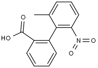 (+)-2'-甲基-6'-硝基-2-联苯甲酸 结构式