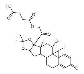 9-alpha-fluoro-11-beta,21-dihydroxy-16-alpha,17-alpha-isopropylidenedioxypregna-1,4-diene-3,20-dione 21-(hydrogen succinate) 结构式