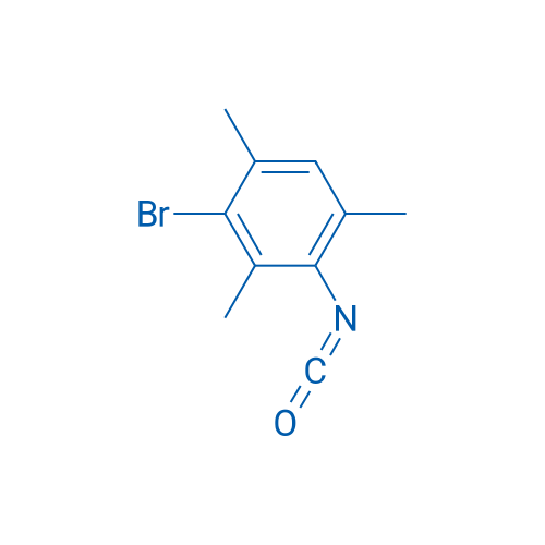3-溴-2,4,6-三甲基苯基异氰酸酯 结构式