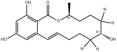 α-玉米赤霉烯醇-d4 结构式