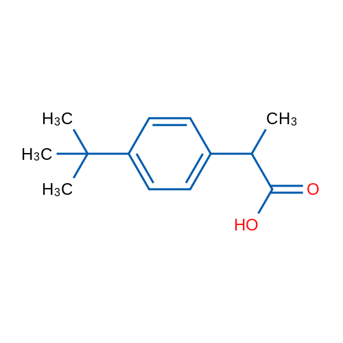 2-(4-(叔丁基)苯基)丙酸 结构式
