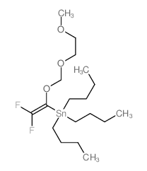 三丁基[2,2-二氟-1-(2-甲氧基乙氧基甲氧基)乙烯基]锡烷 结构式