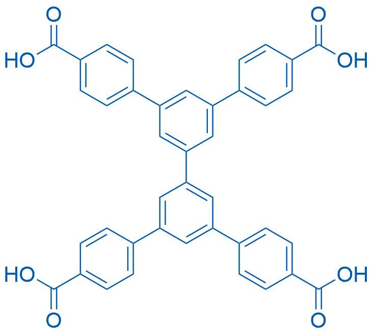 5',5''-双(4-羧基苯基)-[1,1':3',1'':3'',1'''-四联苯]-4,4'''-二羧酸 结构式