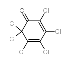 2,3,4,5,6,6-六氯-2,4-环己二烯-1-酮 结构式