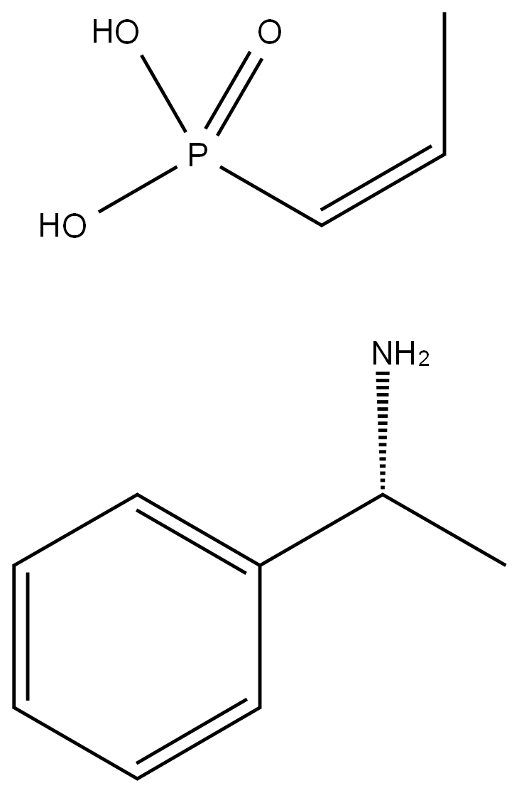 顺丙烯基磷酸(R)-(+)-α-甲基苄胺盐 结构式