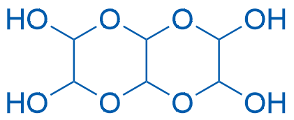 六氢-[1,4]二氧杂环己二烯并[2,3-B][1,4]二氧杂环己烯-2,3,6,7-四醇 结构式