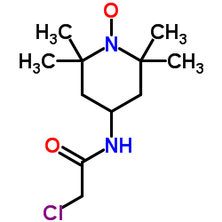 4-(2-氯乙酰氨基)-2,2,6,6-四甲基哌啶-1-氧基自由基 结构式