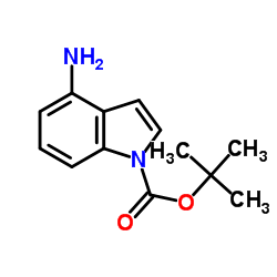 1-Boc-4-氨基吲哚 结构式