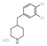 4-(3,4-二氯苄基)哌啶盐酸盐 结构式