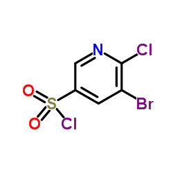 3-溴-2-氯吡啶-5-磺酰氯 结构式