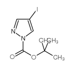 4-碘吡唑-1-甲酸叔丁酯 结构式