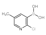 2-氯-5-甲基吡啶-3-硼酸 结构式