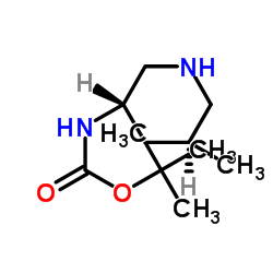 N-[(3S,5S)-5-甲基-3-哌啶基]-胺基甲酸乙酯-1,1-二甲基乙酯 结构式