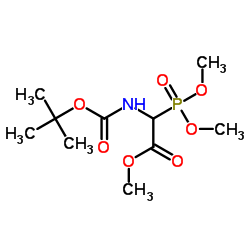 Boc-α-膦酰基甘氨酸三甲酯 结构式