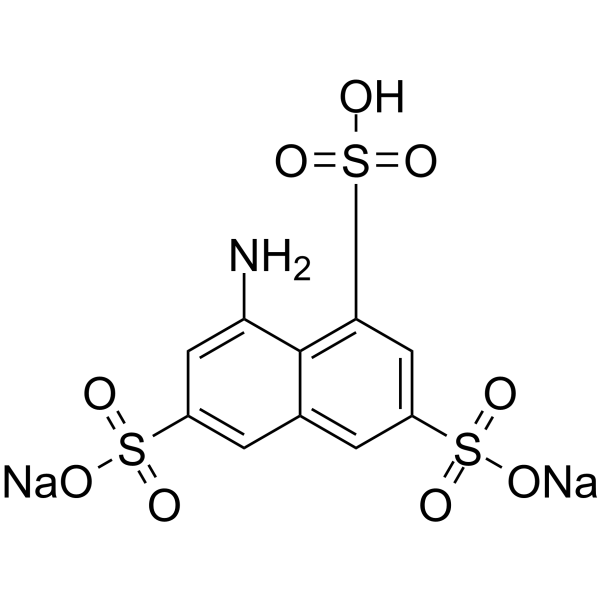 8-氨基-1,3,6-萘三磺酸二钠盐 结构式