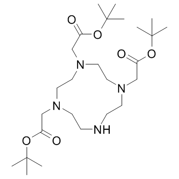 1,4,7,10-四氮杂环十二烷-1,4,7-三乙酸三叔丁酯 结构式