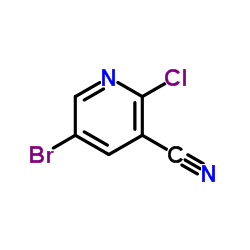 5-溴-2-氯烟腈 结构式