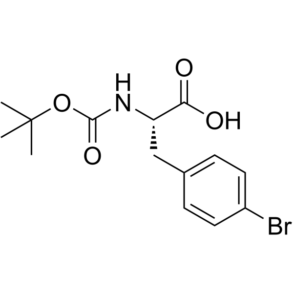 (S)-N-BOC-4-溴苯丙氨酸 结构式