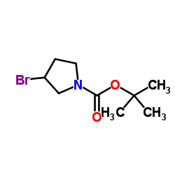 N-BOC-3-溴吡咯烷 结构式