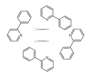 二氯四[2-(2-吡啶基)苯基]二铱(III) 结构式
