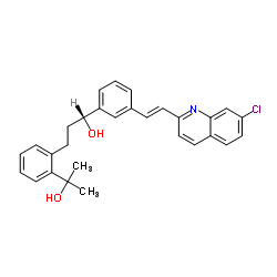 [R-(E)]-alpha-[3-[2-(7-氯-2-喹啉基)乙烯基]苯基]-2-(1-羟基-1-甲基乙基)苯丙醇 结构式