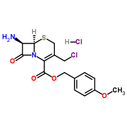 7-氨基-3-氯甲基-3-头孢唑啉-4-羧酸对甲氧苄盐酸盐 结构式